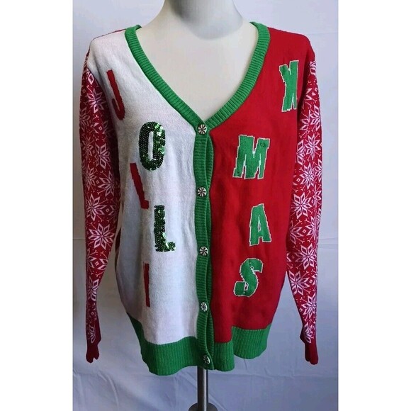 Rockin' Around Jolly XMAS Festive Christmas Sweater Size XL New with Tags - Picture 12 of 12